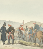  “Don Carlos con Zumalakarregi y su Estado Mayor”.1835  (Major C. V. Z., Attached to the Staff of the Queen's Army. 1837)