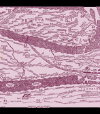 Map of the Roman organisation of the territory showing Oiasso (given as Ossaron) as a point where several roads met