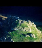 Aerial view of Ausa castle (Zaldibia)