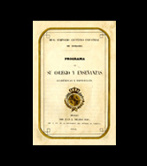 Cover of the publication: "Royal Scientific and Industrial Seminary of Bergara: college programme and academic and special education" 1852